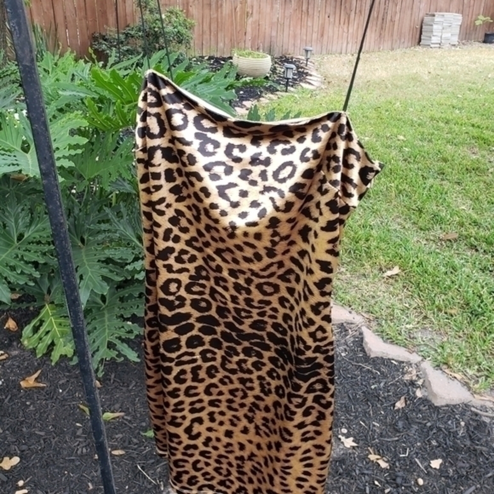 NWOT Native Daughters leopard strapless dress